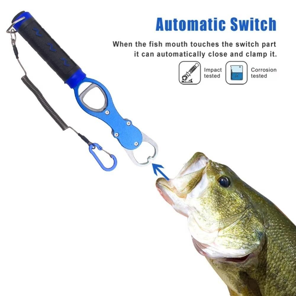 Aluminum Zinc Zinc Alloy Fishing Gripper Long Handle Fishing Pliers Fish Holder Portable Fishing Grip