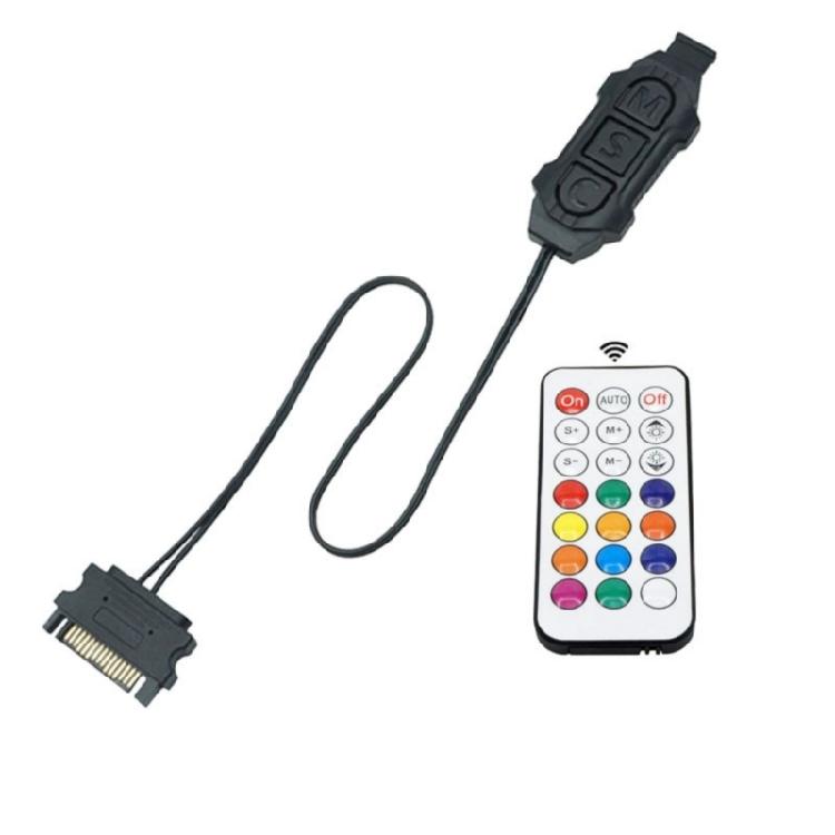Handheld ARGB Lighting Controller Multiple Color Effects Mini Manual Switching 5V 3Pin Computer Accessory