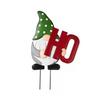 Рождественские уличные украшения Двусторонний рождественский гном HOHOHO, садовая табличка с металлическими колышками