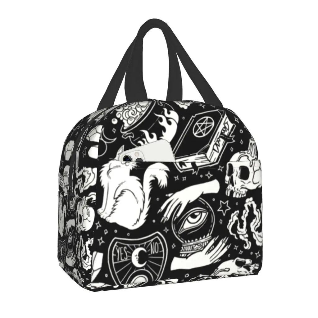 Индивидуальная Ведьминская Вещь Текстурированная Фиолетовая Сумка для Обед Женская Теплая Сумка-Холодильник Изолированные Ланч-Боксы для Детей в Школу