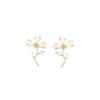 2024 New Light Luxury Zircon Flower Earrings for Women's Forest Series Internet Red Earrings Fashionable and Exquisite Earrings