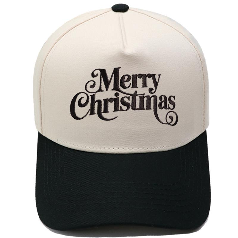 Merry Christmas Truck Driver Hat Embroidery Vintage Leopard Print Coloring Baseball Cap Men's and Women's Casual