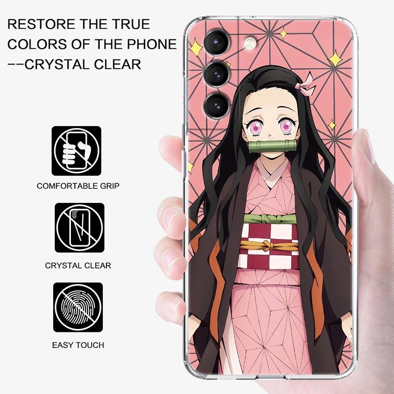 Прозрачный чехол Kamado Nezuko Kimetsu No Yaiba Demon Slayer для Samsung Galaxy S22 S21 S20 FE S 22 Ultra S10 E S9 Plus 5G, чехол