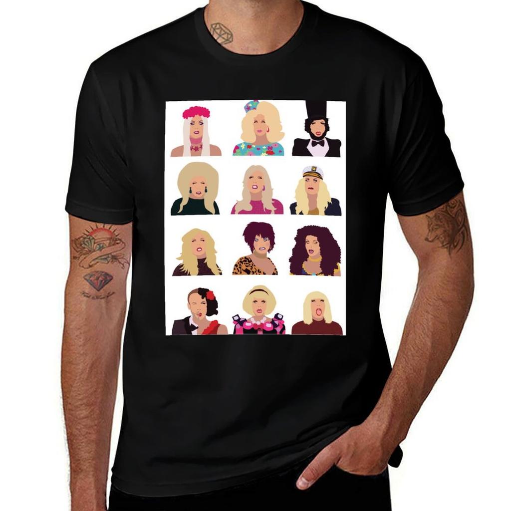 Katya Zamolodchikova - the faces of season 7 T-Shirt Work Basic Short Sleeve Top