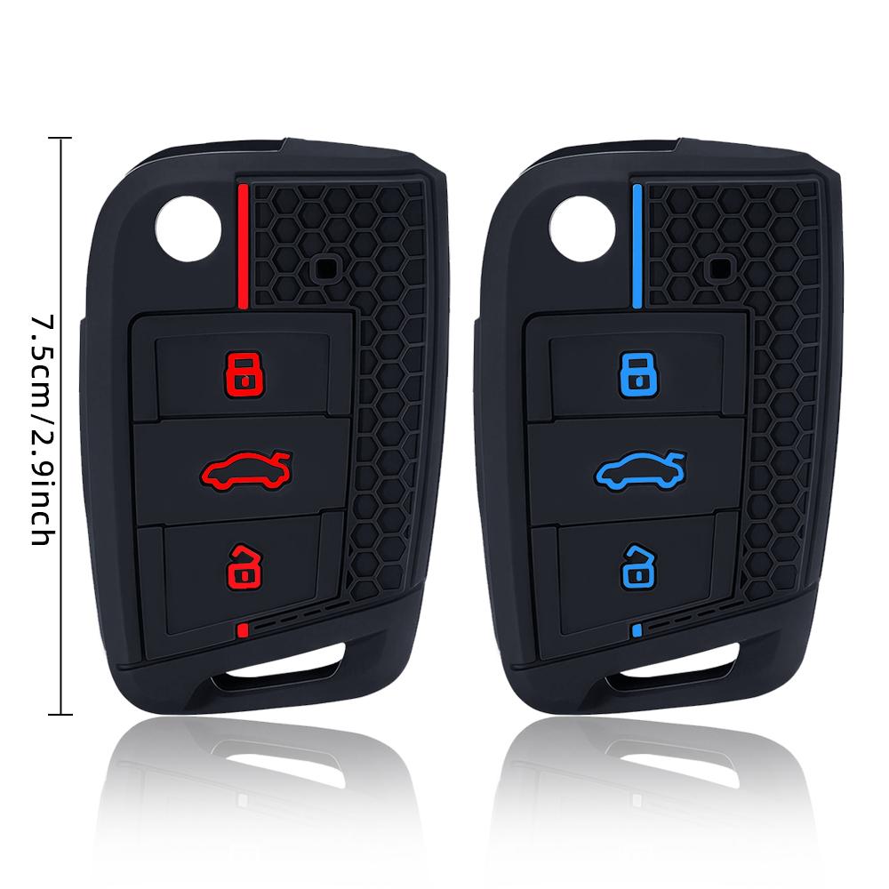Для VW Golf 7 GTI POLO T-Cross Touran Tiguan Skoda Octavia Rapid Kodiaq Fabia Seat Ibiza Leon Чехол-брелок для автомобильного ключа Пульт Дистанционного Управления