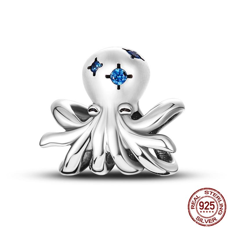 Original Owl Beads 100% 925 Silver Lucky Cat Elephant Charms Fit Original 925 Bracelet DIY Jewelry Making Women's Gift