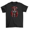 Gothic_72 Dragon Cross Tee- Mystical and Edgy! Unisex Printed Design, 100% Cotto