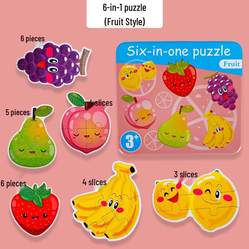 Подарочная коробка с пазлом для малышей и детей ясельного возраста с животными: Развивающая когнитивная игрушка для раннего обучения