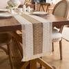 1pc Bohemian Macrame Crochet Table Runner with Tassels Style Table Runner for Weddings, Dining, Parties, and HomeDecor