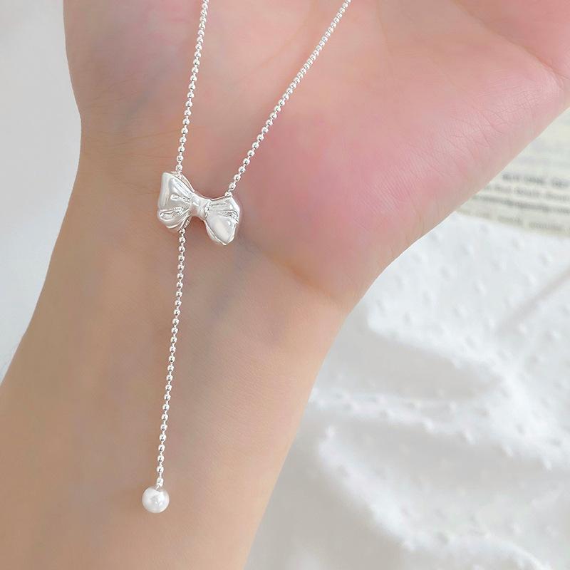 Ожерелье с кисточками и галстуком-бабочкой, свежее и милое, универсальное и изысканное, цепочка на ключицу Niche