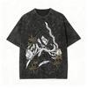 Streetwear Demon Slayer Vintage Washed Graphic TShirt Men Women Cotton Short Sleeve Anime Graphic Tee Casual Tops Yk Tee Shirt