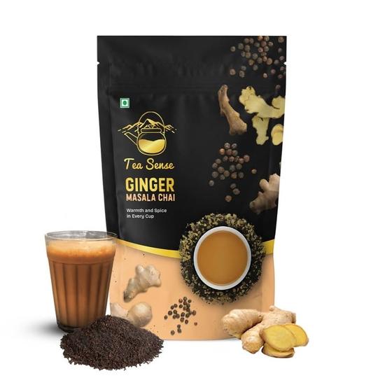 Tea Sense Ginger Masala Chai|800 Gram|Spicy & Healthy Blend |Assam Ctc,Dried Ginger,Black Pepper|Aromatic And Strong Flavour|Chaipatti,Tea Powder