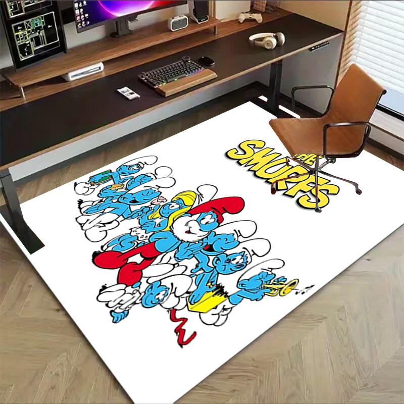 1pc Smurf Band Performance Carpet for Playroom Bedroom Living Room Sofa Home Decor,kids Game Area Rug Non-slip Floor Mat Y72399