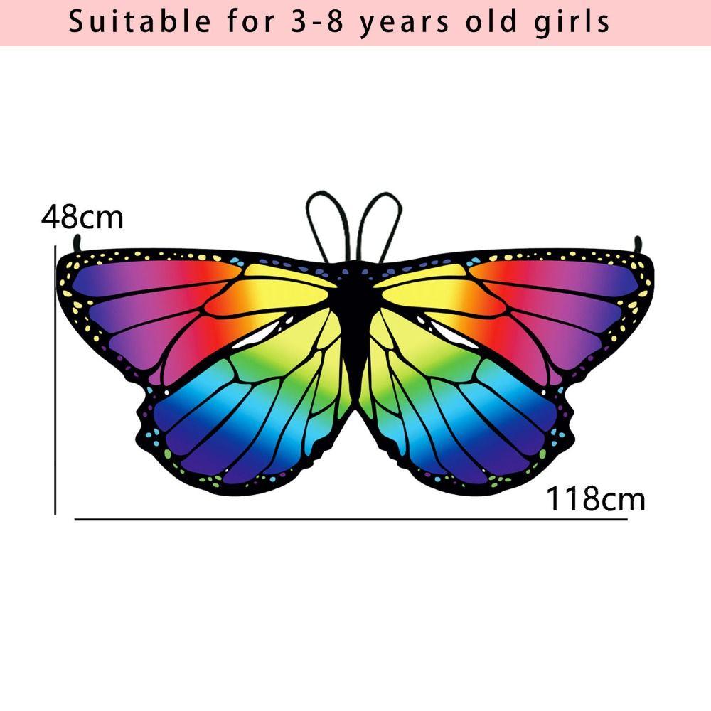 Colorful Butterfly Wings Costume Cosplay Costume Fancy Dress Fairy Shawl DIY Decorations Pixie Cloak Christmas Halloween