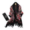 Luxury Brand Cashmere Women Scarf Winter Warm Embroidery Shawls and Wraps Wool Pashmina Long Female Foulard Thicken Blanket