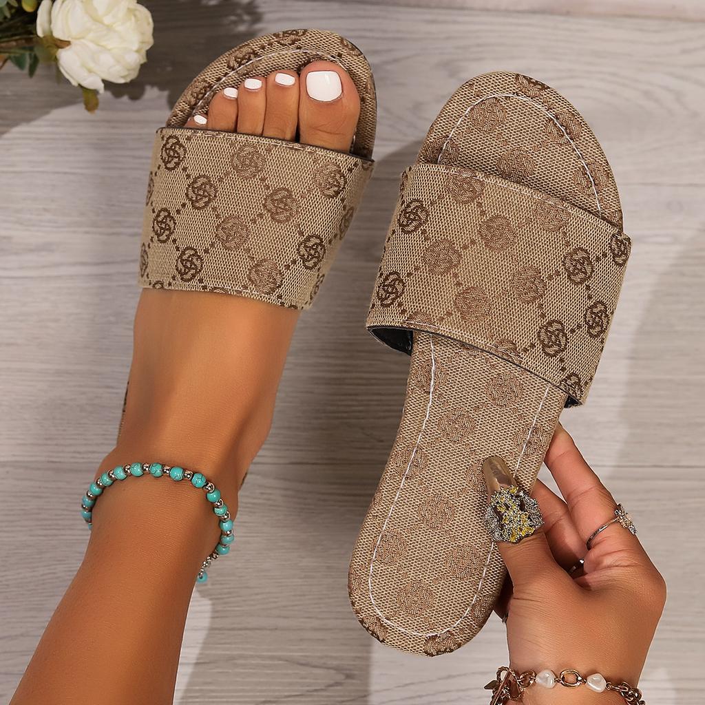 Denim Slippers for Women Shoes Flat Sandals Peep Toe Ladies Casual Slides Female Beach Slippers Flat Shoes