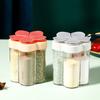 Seasoning Bottle 5-in-1 Transparent Multi-grid Sealed Space-saving Moisture-proof Flip-top Multi-function Salt Sugar Spice Jar Kitchen Tool Cooking