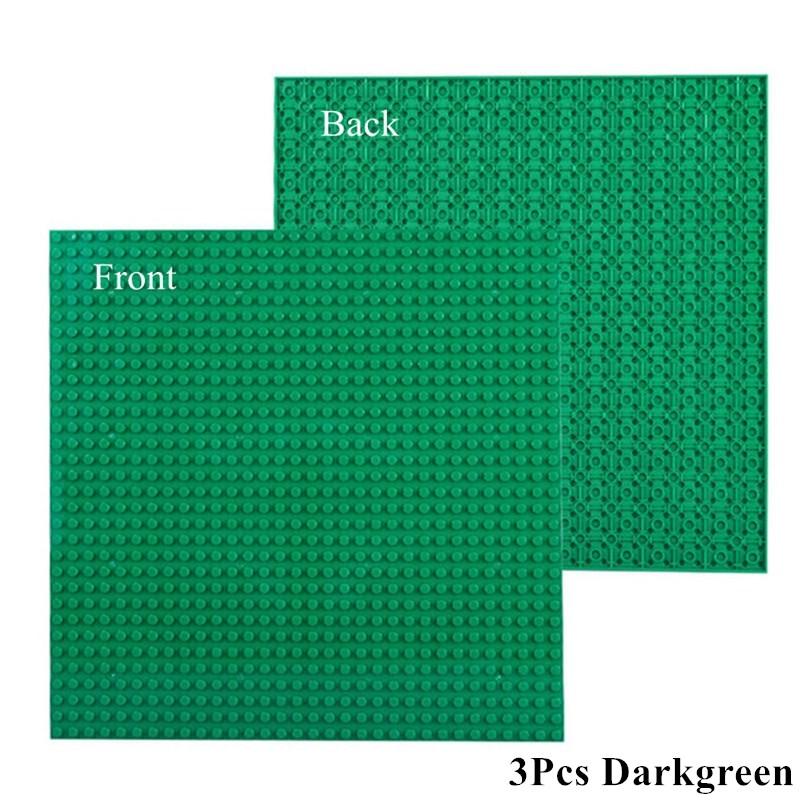 3Pcs 32*32 Dots Double Sided Baseplate Building Blocks Classical Base Plate Bricks Kids Toys Compatible with Brand Blocks