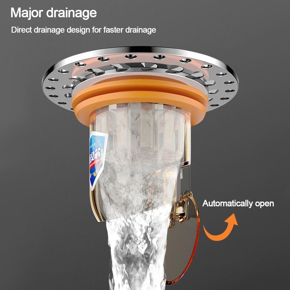 Durable With Grid Grate Cover Shower Floor Drain Backflow Preventer Anti-odor Dual-purpose Floor Drain Dectable Sink Strainer