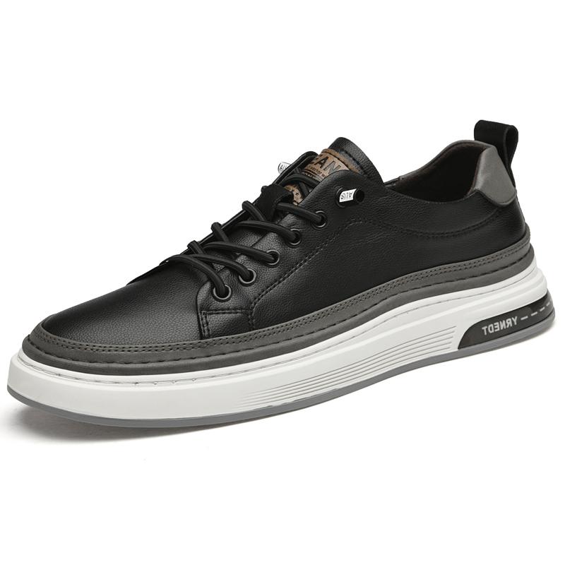 Бренд высокого класса Мужская повседневная обувь из натуральной кожи Простые белые спортивные туфли Повседневные мужские оксфорды Подошва ручной работы Противоскользящая