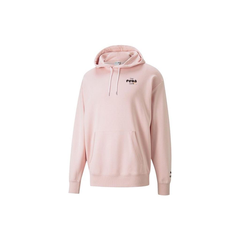 Puma Клубный графический трикотажный спортивный свитер с капюшоном для мужчин, розовый 533198-36