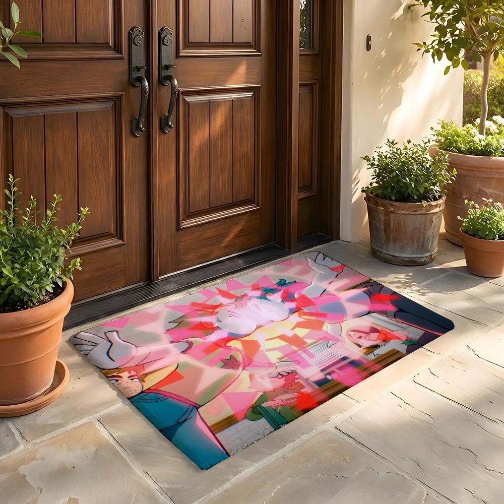 Floor Mat Soft Flannel Rug Non-Slip Absorbent Mat for Bathroom Bedroom Home Decor S-Scott Pilgrim VS the World