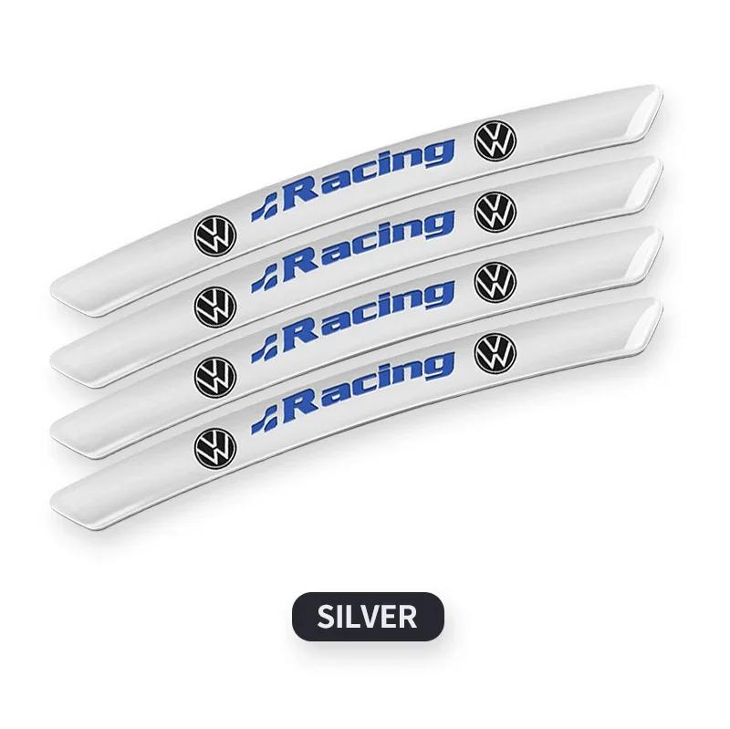 Для VOLKSWAGEN VW 4 шт. Алюминиевый значок-эмблема на автомобиль, Декор для дисков колес, 3D стикеры для Volkswagen Golf-5 6 Jetta Lavida Polo Tigu
