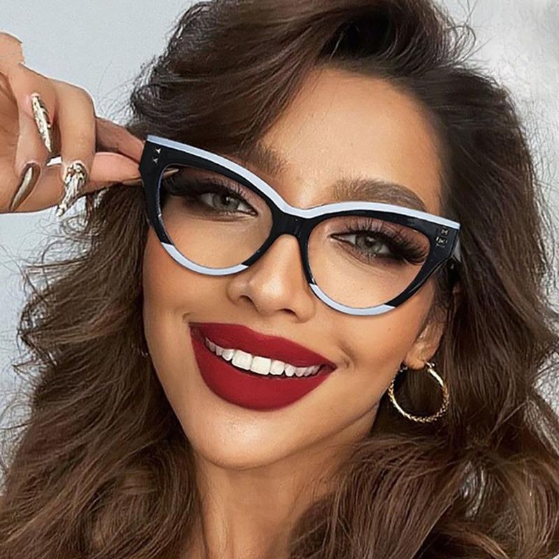 Новые Очки Cat Eye с защитой от синего света, меняющие цвет, Очки для чтения при пресбиопии для женщин, Модные, для уличной фотографии