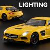 1:24 SLS GTR F1 Safety Sports Car Model Toy Alloy Diecast Sound Light Doors Opened Miniature Vehicle Models Collection Gifts