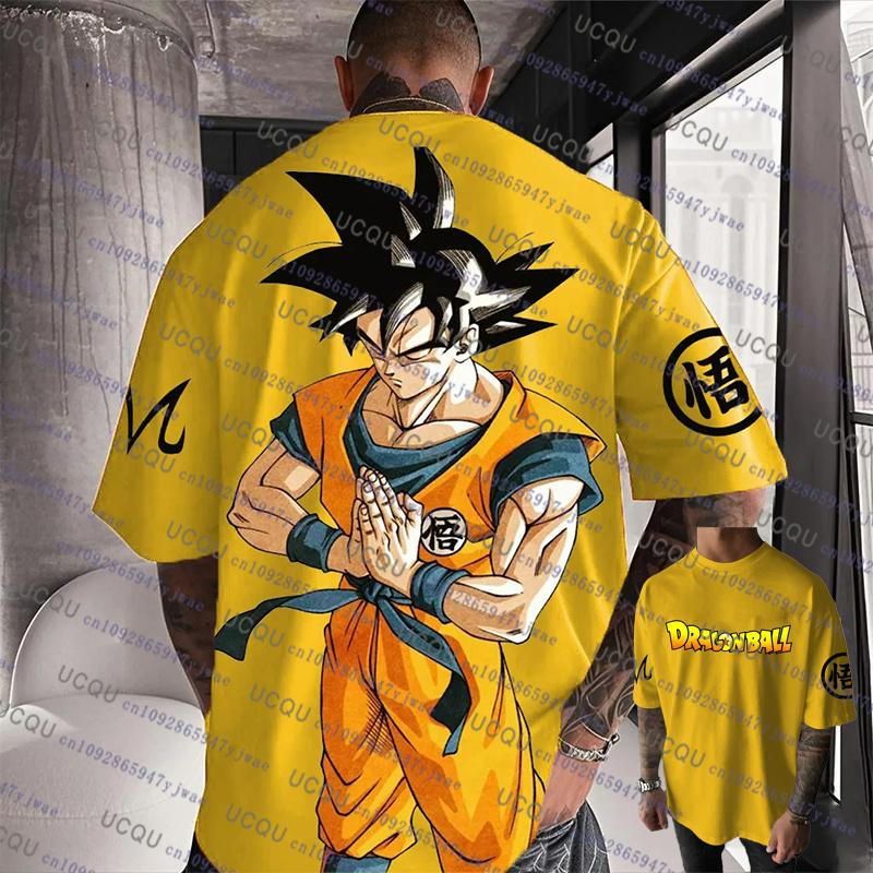 2026 Японский Аниме Футбольная Майка Dragon Ball Мужская/Женская Оверсайз Футболка Летняя Быстросохнущая Спортивная Дышащая Унисекс Косплей Футболка
