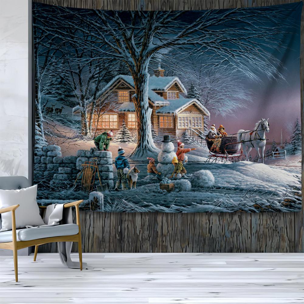 Рождественские гобелены, гобелены, богемные хиппи, украшение комнаты в общежитии, большие тканевые стены, шторы, простыни, пляжные полотенца