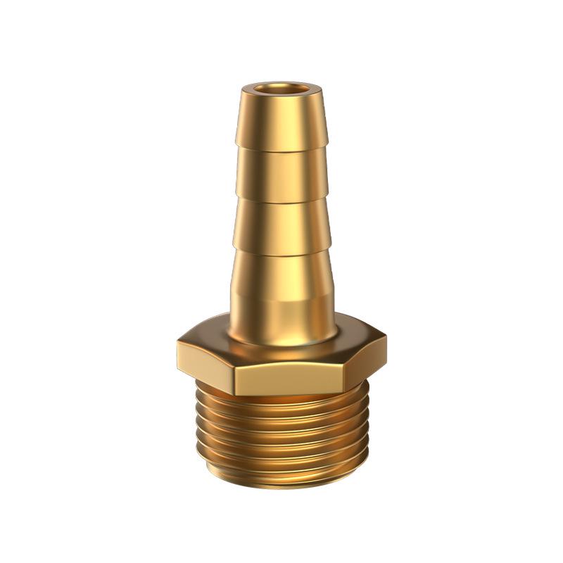 Zhuo Ji Brass Pagoda 4" Male Thread Joint for Air, Gas, Oil, and Water Pipes