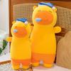 Capybara Plush Pillow Cute Snoozing Capybara Doll Soft Stuffed Animal Comforting Nap Buddy for Kids Adults