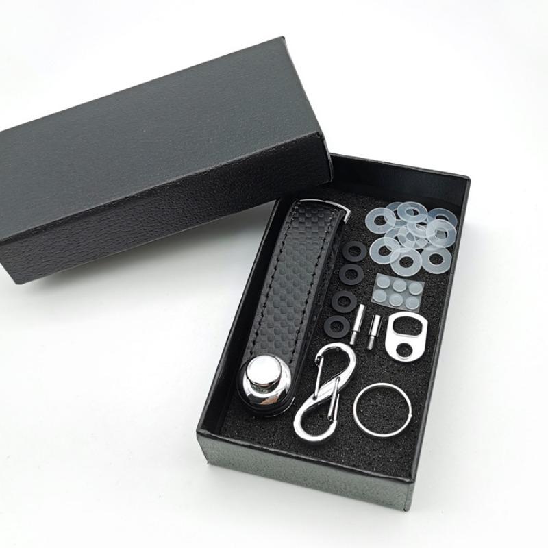 Креативный брелок, устройство для хранения ключей, сумка для ключей для мужчин и женщин, брелок из натуральной кожи, сумка для хранения ключей.