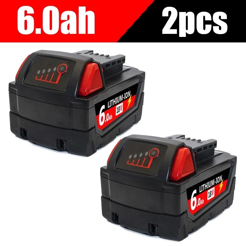 6000 мАч/9000 мАч для Milwaukee M18 18 В Замена для Milwaukee M18B5 XC Li-ion аккумулятор 48-11-1815 48-11-1850 2604-22 2604-20