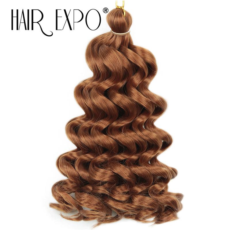 12Inch Deep Wavy Twist Crochet Hair Afro Curls Water Wave Crochet Braids Synthetic Italy Curls Braiding Hair Extensions For Boho