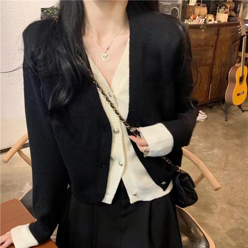 YYFS Женские модные повседневные осенне-зимние кардиганы с длинными рукавами и v-образным вырезом, свитера