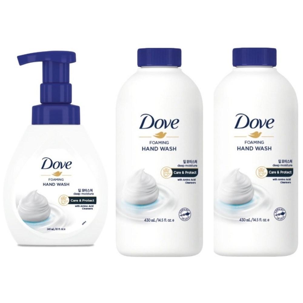 Dove Пена для мытья рук Глубокое увлажнение Полный размер + 1 сменный блок шт. 1,1 л