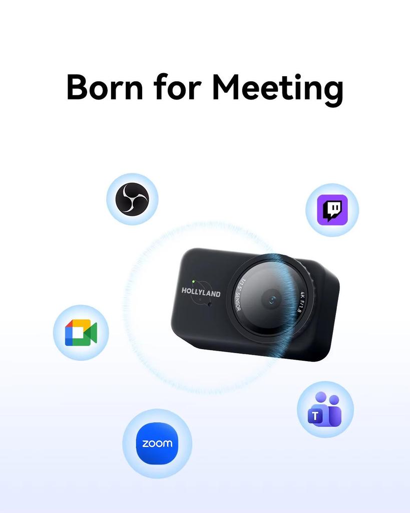 Hollyland Lyra 4K Ultra HD Webcam with CMOS Sensor, 4K Support