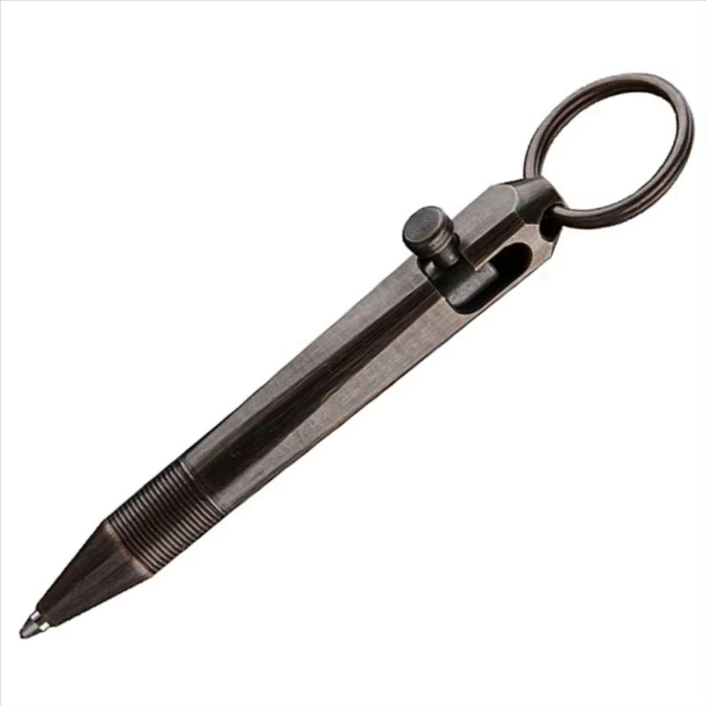 All-Metal Mini Brass Pen Easy Carry Neutral Ballpoint Pen Travel Pocket Pen Writing Instruments