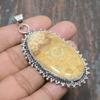 Beautiful Fossil Coral Gemstone Handmade 925 Sterling Silver Jewelry Pendant