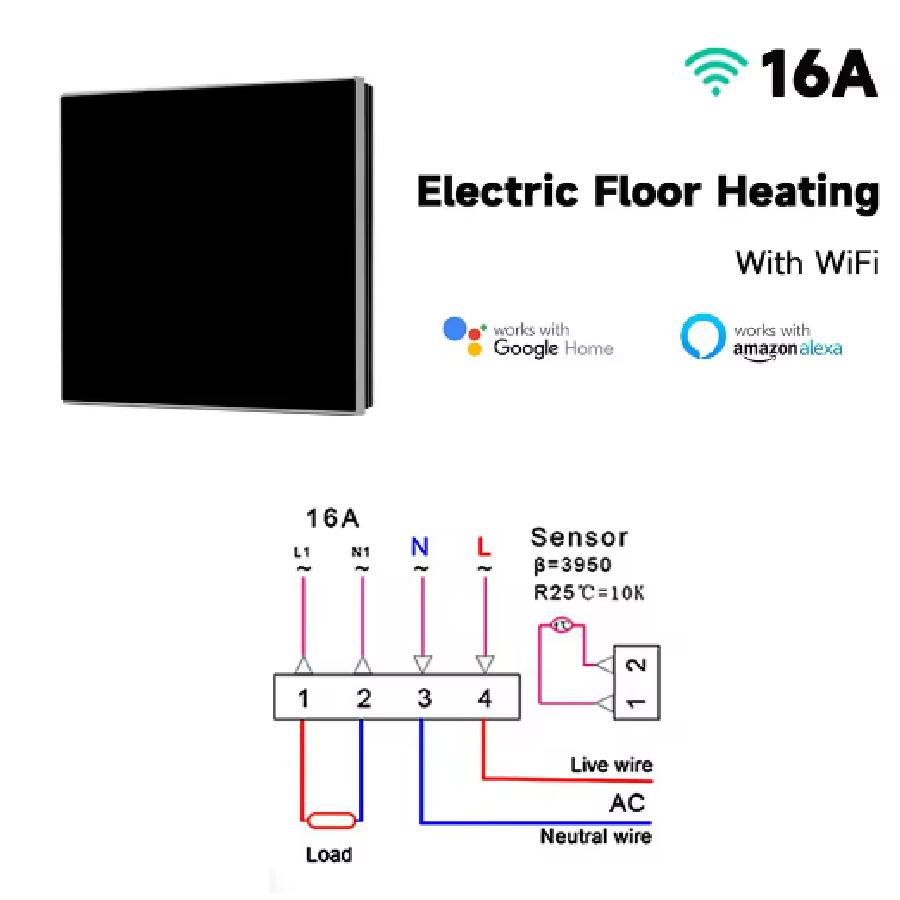 Новый Tuya WiFi Smart Thermostat Электрический нагреватель воды Газовый котел Регулятор температуры Работает с Alexa, Google Home, Alice