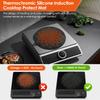 4Pcs Induction Cooktop Mat Thermochromic Silicone Induction Hob Protector Kitchen Table Cooking Placemat Pot Mat