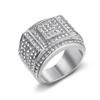 S925 Silver Ring Hip-hop Personality Domineering Diamond Men's Ring Fashionable Luxury Ring