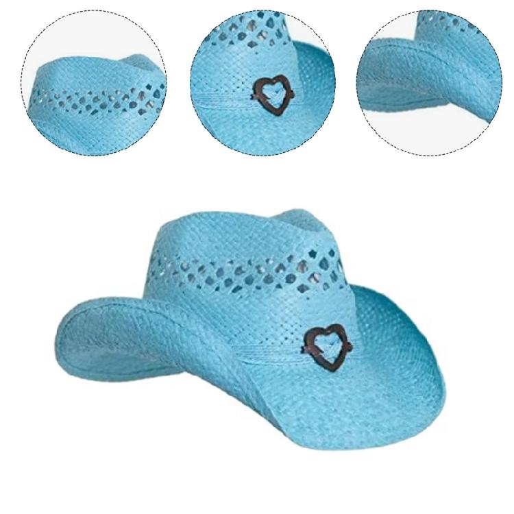 Повседневная соломенная шляпа с подвернутыми полями и значком-сердечком для подростка, ручная работа, дорожная шляпа