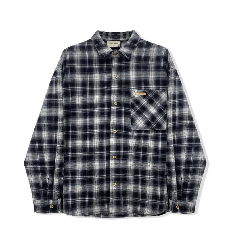 Весенняя новинка для мужчин, американская ретро-куртка с длинным рукавом в клетку