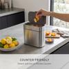 Контейнер для компоста Simplehuman, 4 литра (4L) объем, с крышкой, мусорное ведро из нержавеющей стали (simplehuman CW1645)