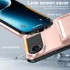 Чехол-кошелек однотонный для iPhone 17 Pro Max 16 Plus 15 14 13 12 11 Комбинация жесткого и мягкого Ударопрочный чехол