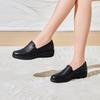 Soft Leather Comfortable Middle-aged Mother Leather Shoes Non-slip Soft Sole Wedge Heel Casual Thick Sole Travel One Pedal Women's Single Shoes Sp