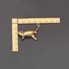 Ancient Brass Small Tea Pet Ornament Long Tail Cute Mouse Figurines Miniatures Copper Lucky Rat Study Living Room Decorations